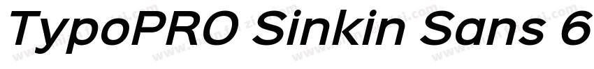 TypoPRO Sinkin Sans 600 SemiBold字体转换